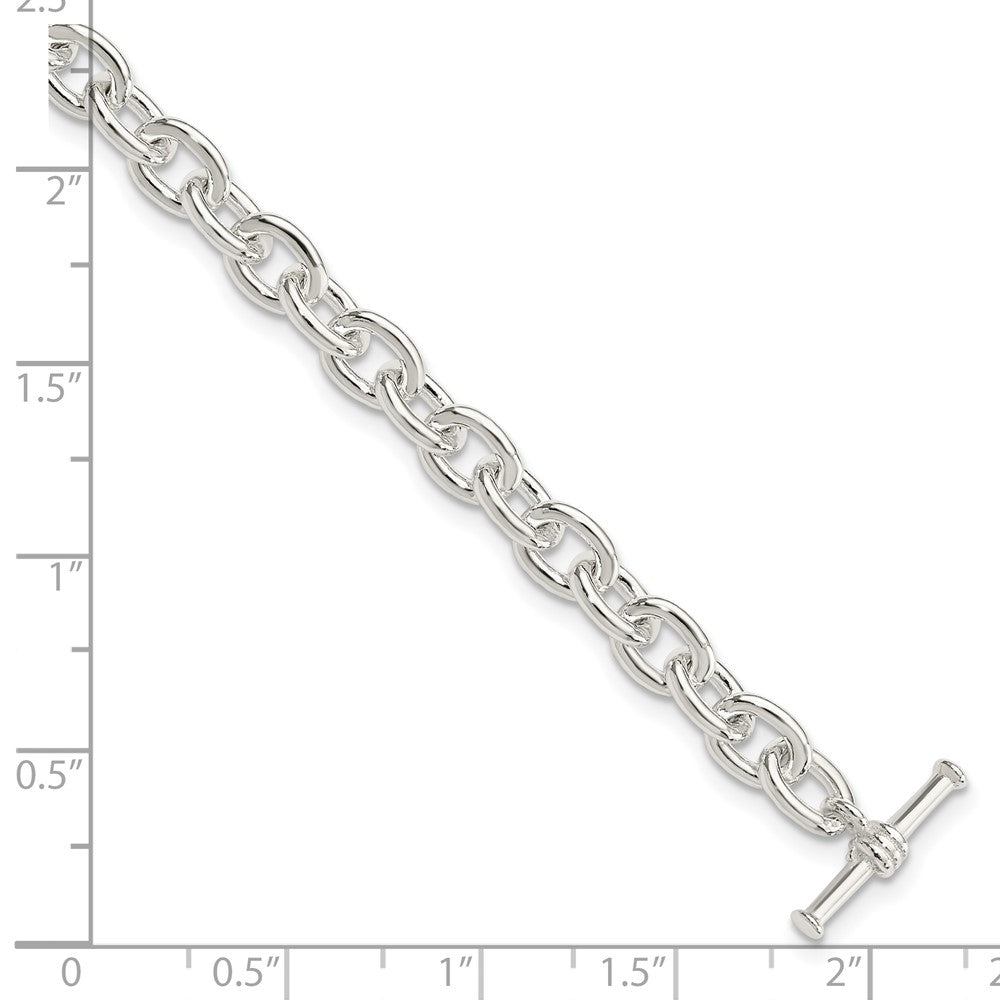 Sterling Silver Toggle Link Bracelet 7.5 inches