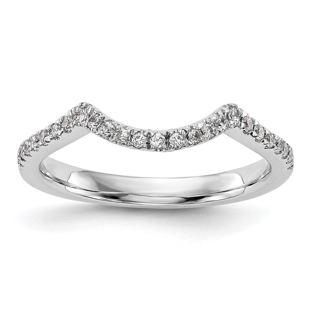 14k White Gold 1/4 carat Lab Grown Diamond VS/SI+ G+ Complete Wedding Band