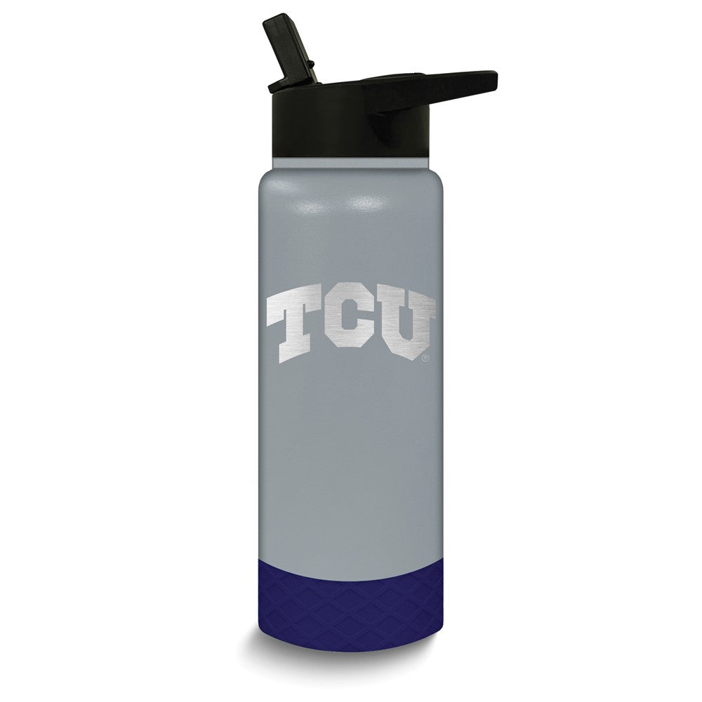 Collegiate Texas Christian University Stainless Steel Silicone Grip 24 oz. Water Bottle