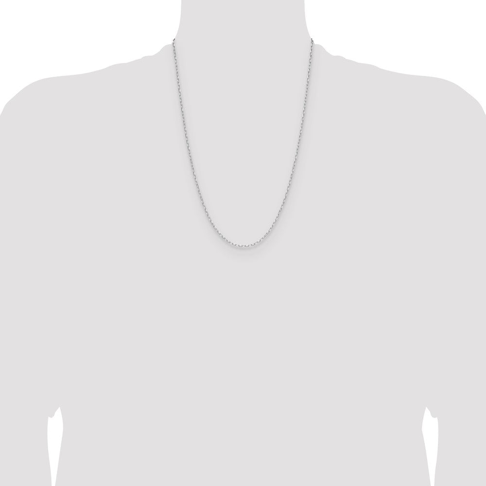 Sterling Silver Rhodium-plated 2.0mm D/C Forzantine Chain