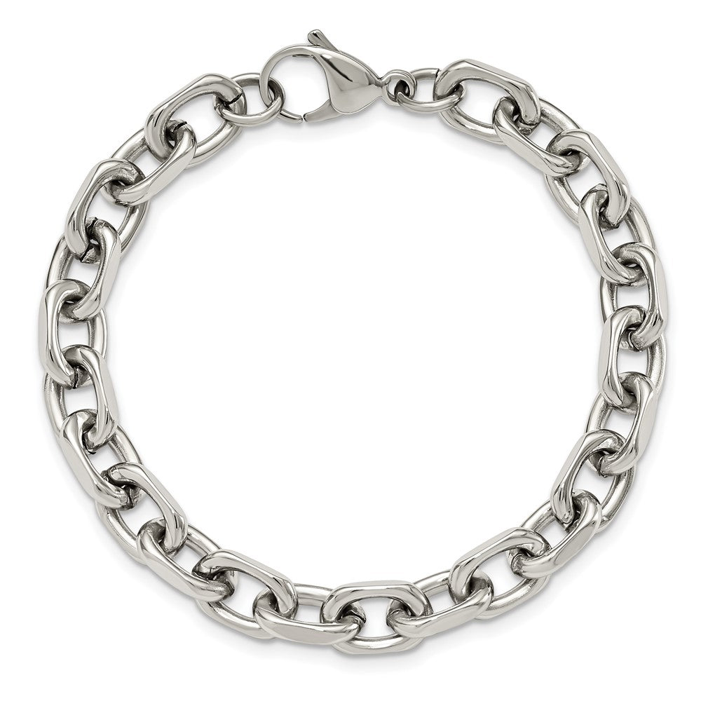 Stainless Steel Polished 8.5mm 8.75in Cable Bracelet 8.75 inches