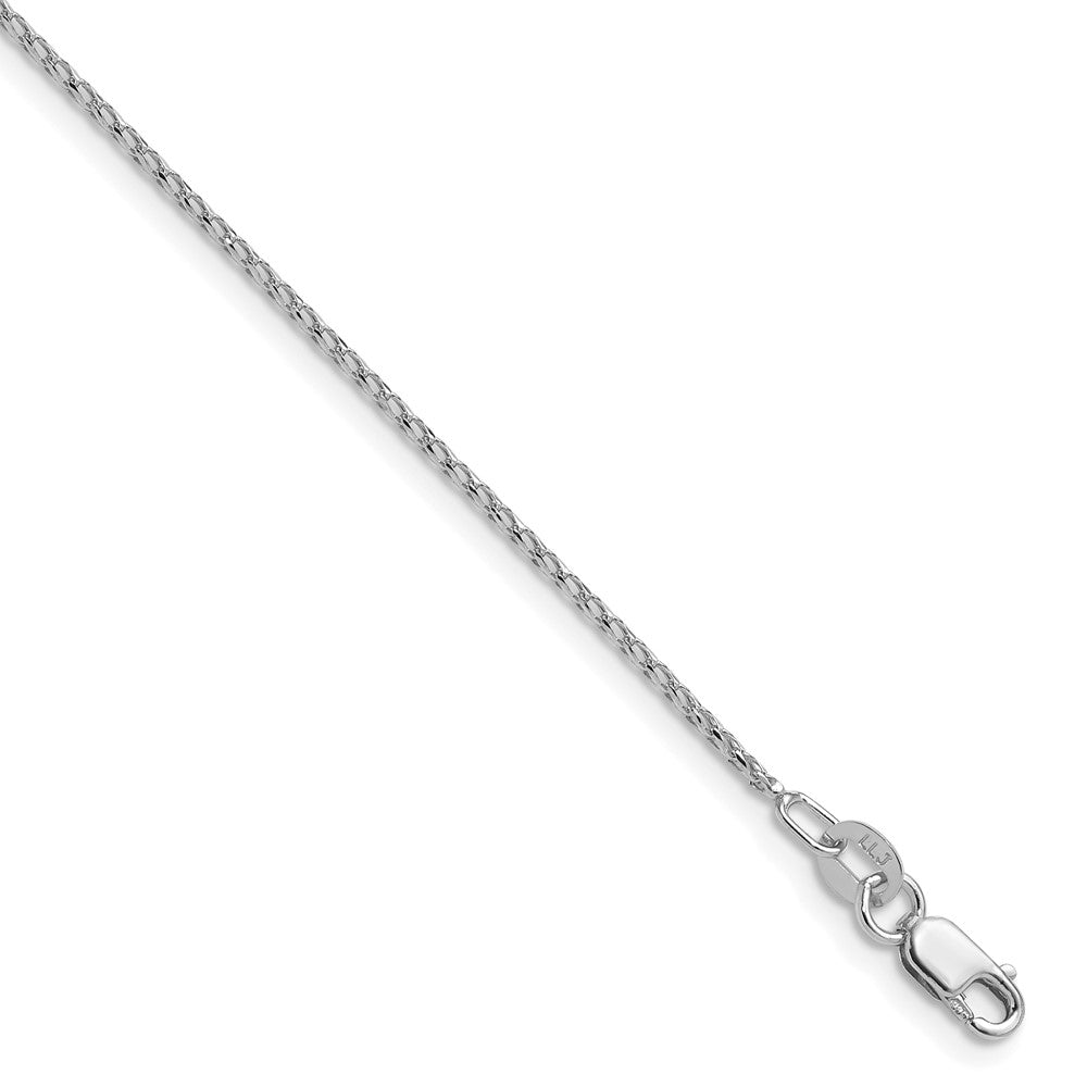14K White Gold 1.15 mm D/C Open Franco Chain