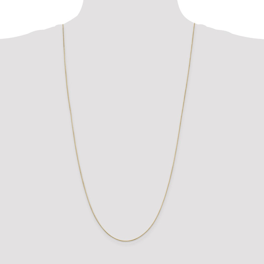 14K 30 inch .6mm Octagonal Snake with Lobster Clasp Chain