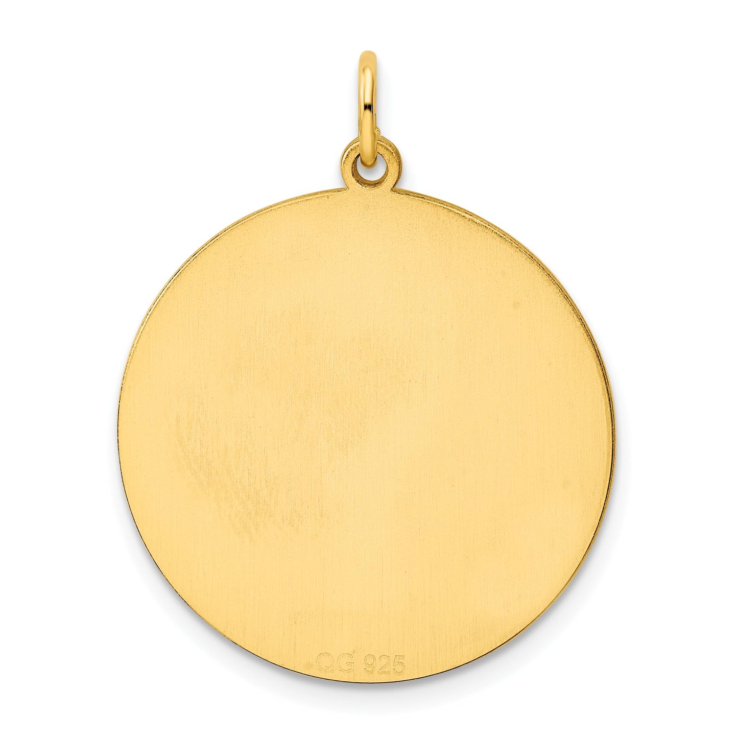 Sterling Silver GP Engraveable Round Polished Disc Charm