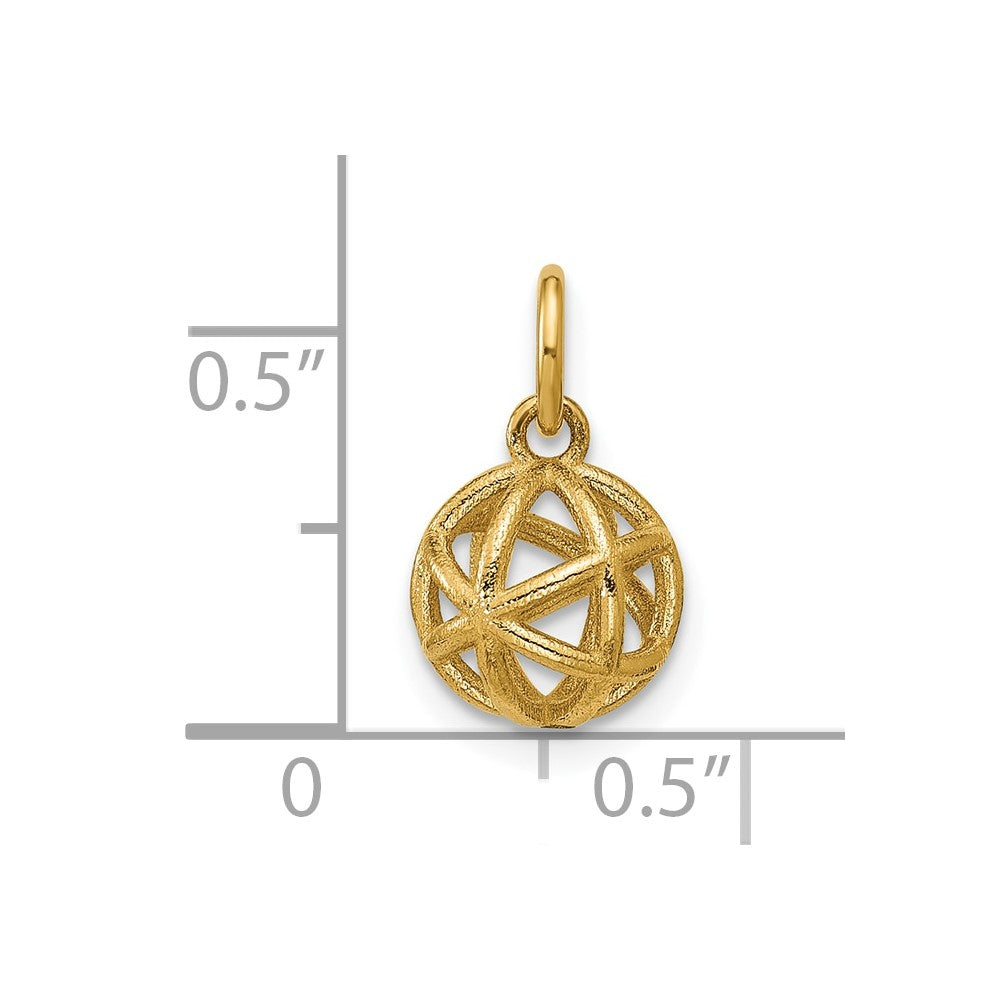 14K Polished Sphere Shape Pendant