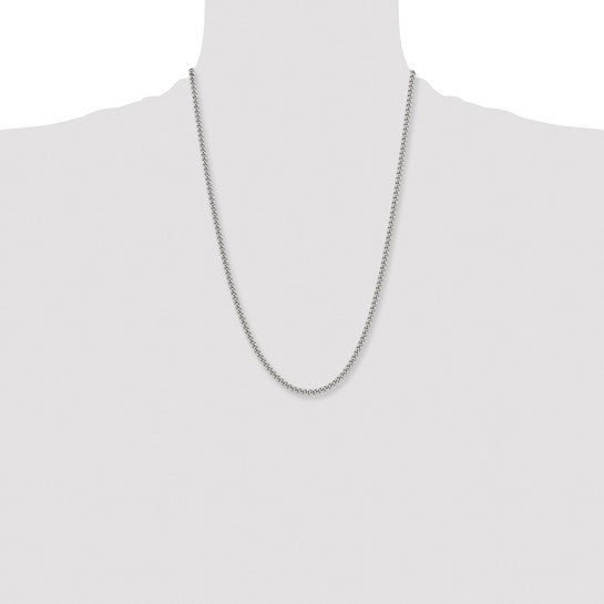 Chisel Stainless Steel Polished 4mm 24 inch Round Curb Chain