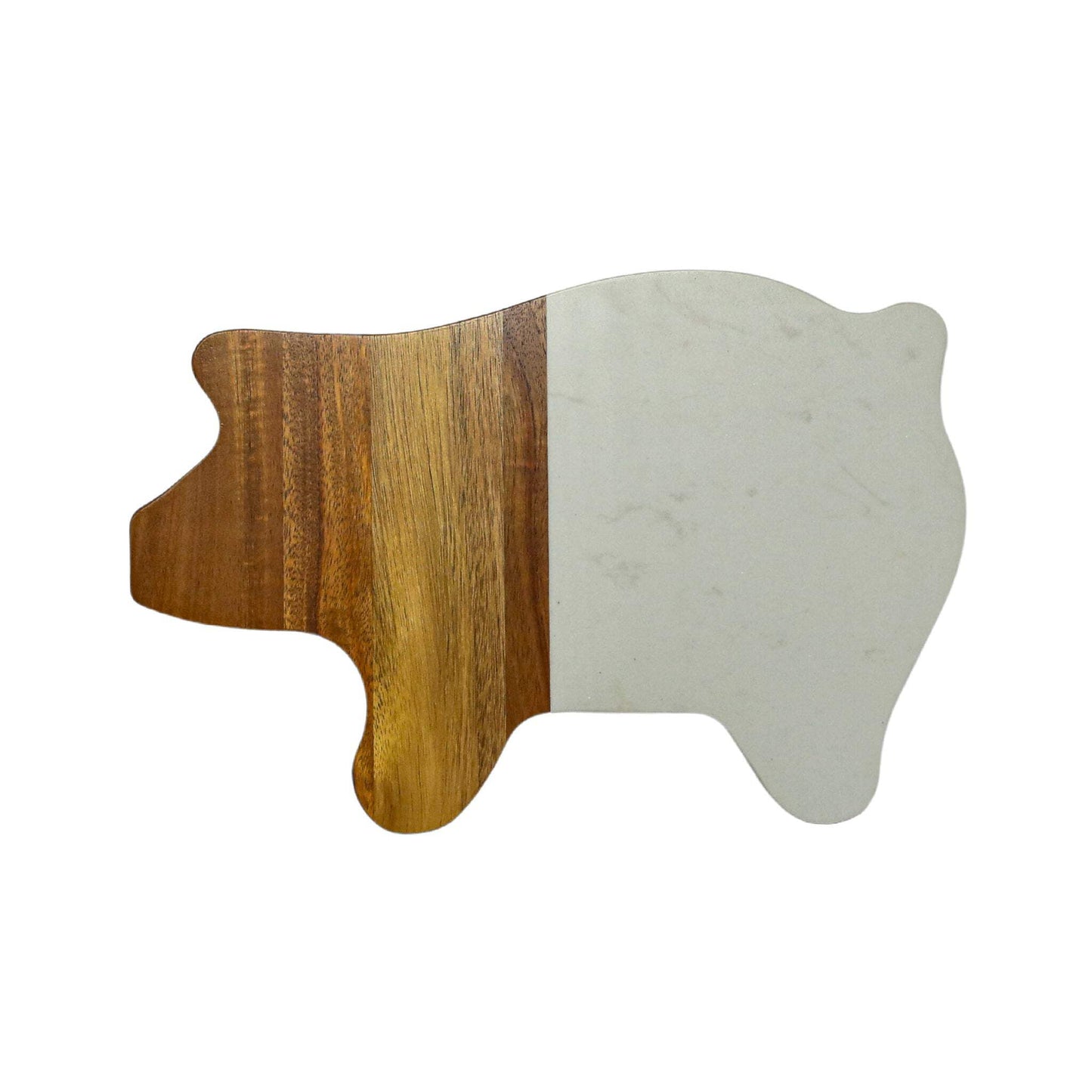 White Marble/Acacia Wood Pig Board