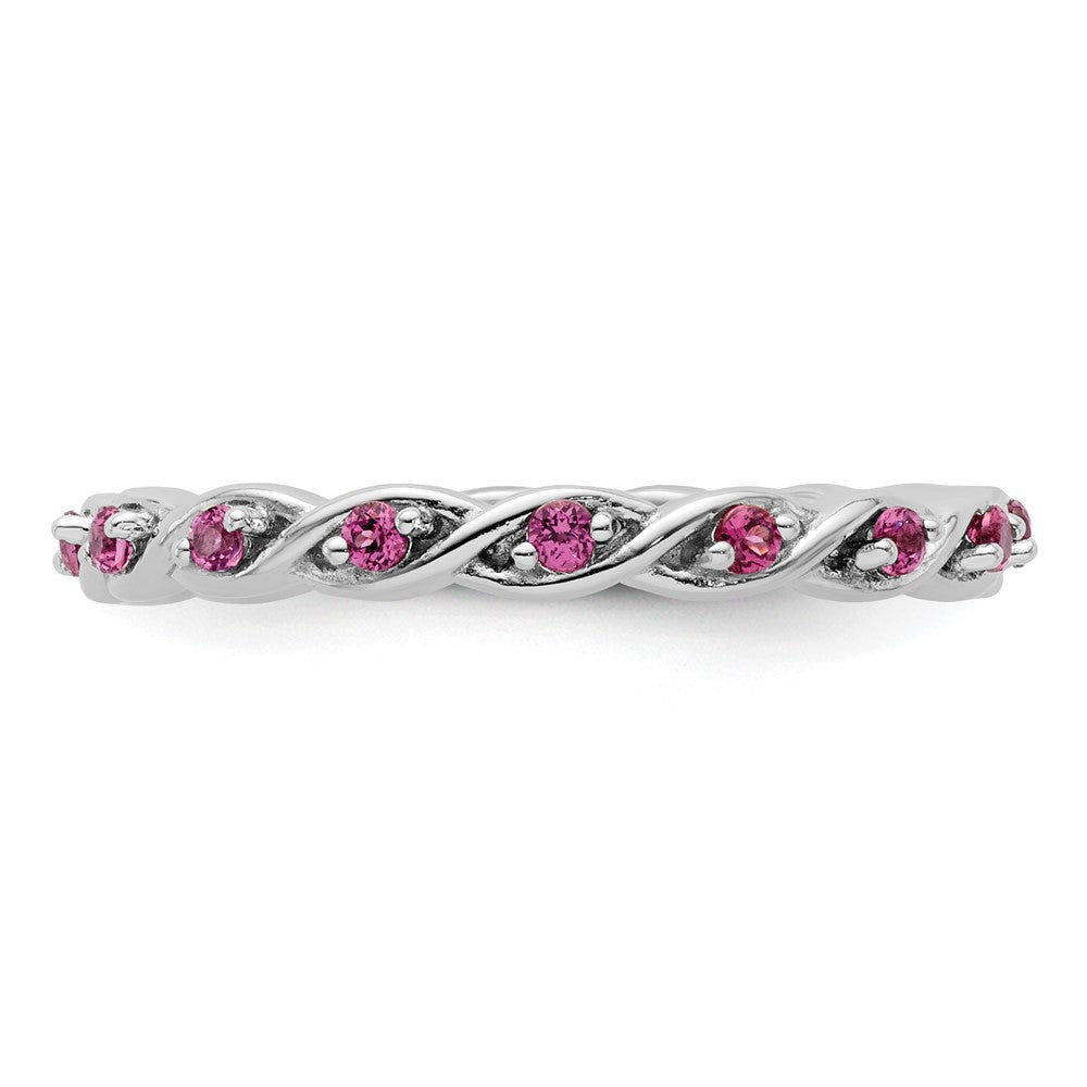 Sterling Silver Stackable Expressions Rhodolite Garnet Ring Size -9