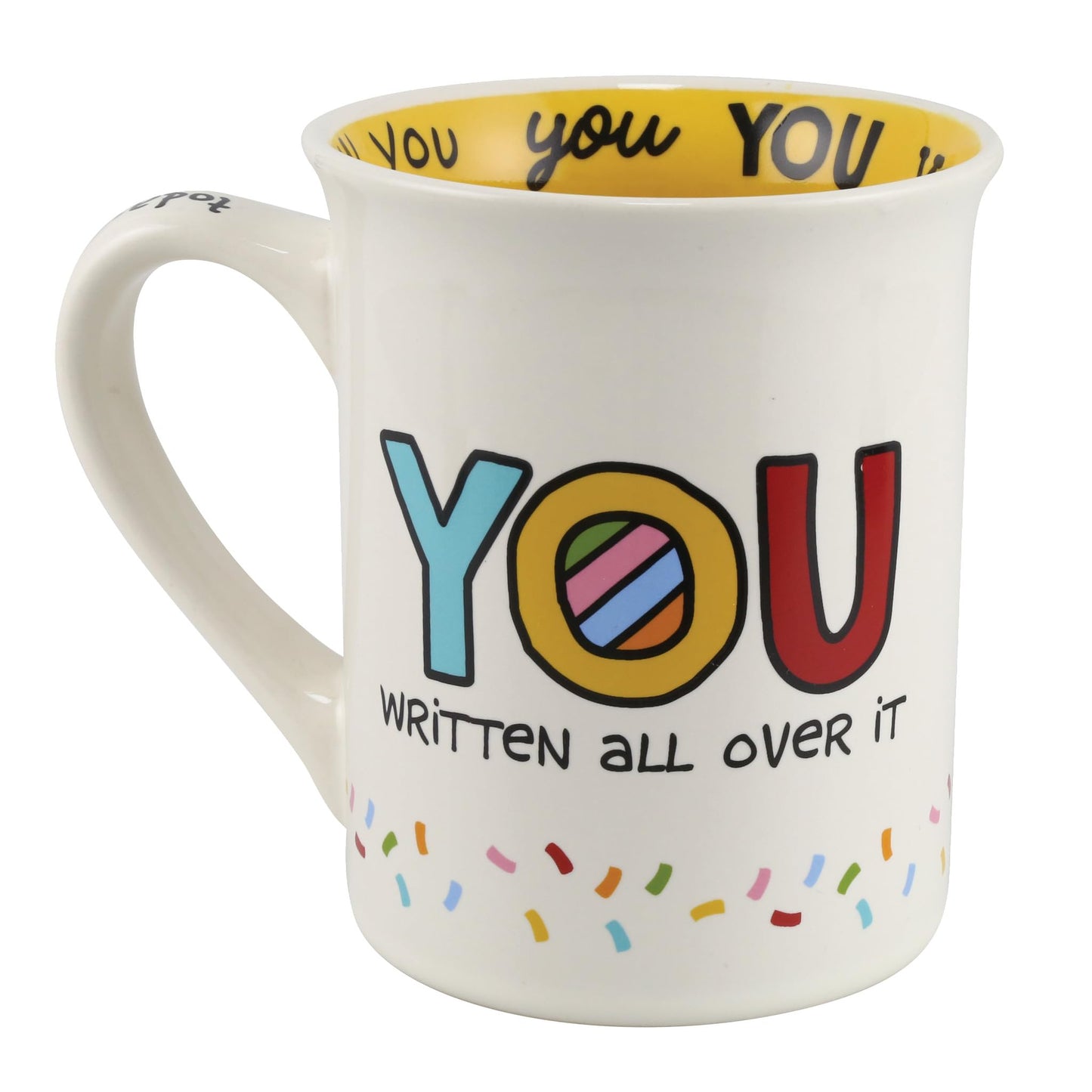 Enesco Happy Birthday You Mug - One Mug 4.5 Inch, Ceramic - Cake Candles 6013256