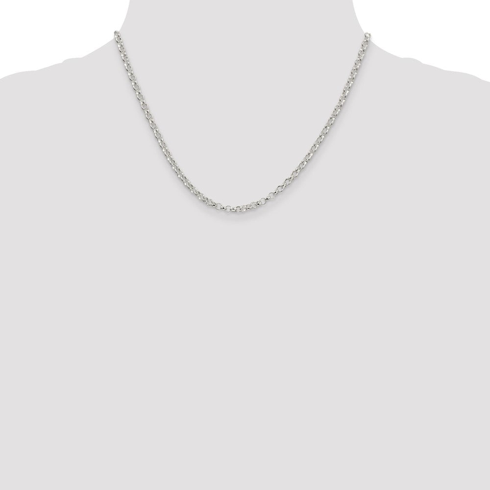 Sterling Silver 3.5mm Rolo Chain 18 Inches