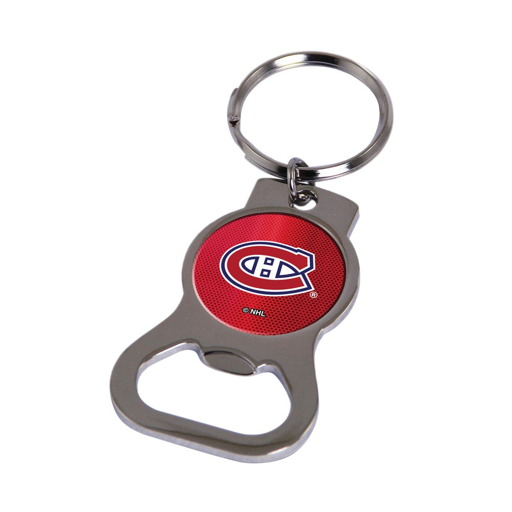 NHL Montreal Canadiens Silver-tone Bottle Opener Key Ring by Rico Industries QGC6374
