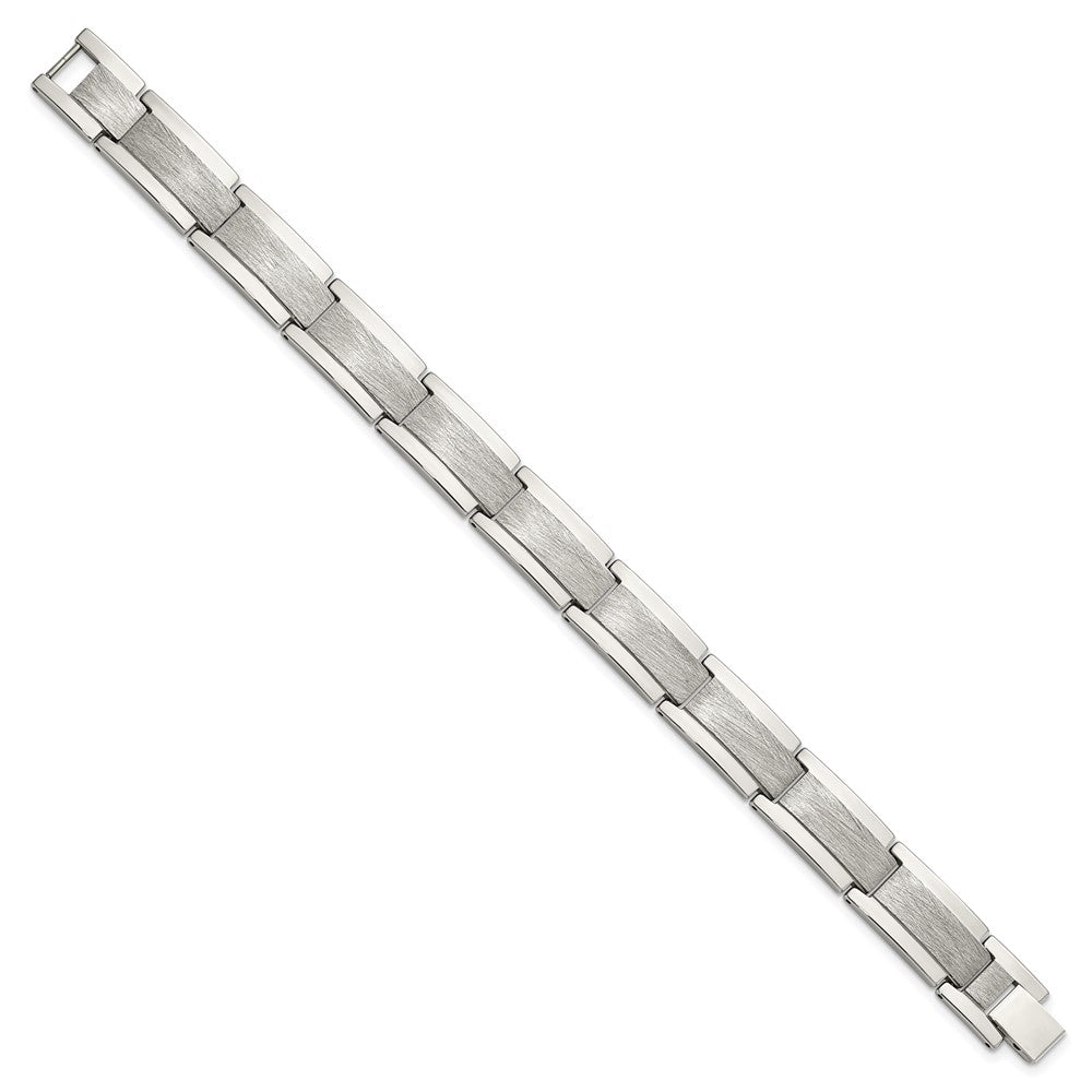 Tungsten Polished and Satin 8.25in Bracelet 8.5 inches