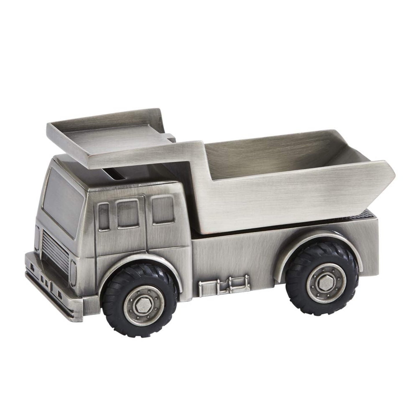 Pewter-tone Finish Metal Dump Truck Bank Q-GM21801