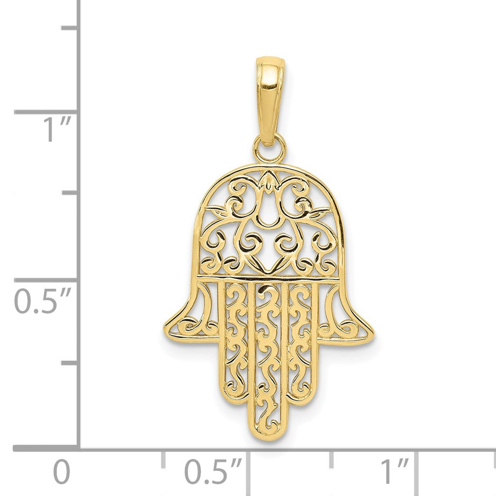 10k Chamseh Pendant Yellow Gold