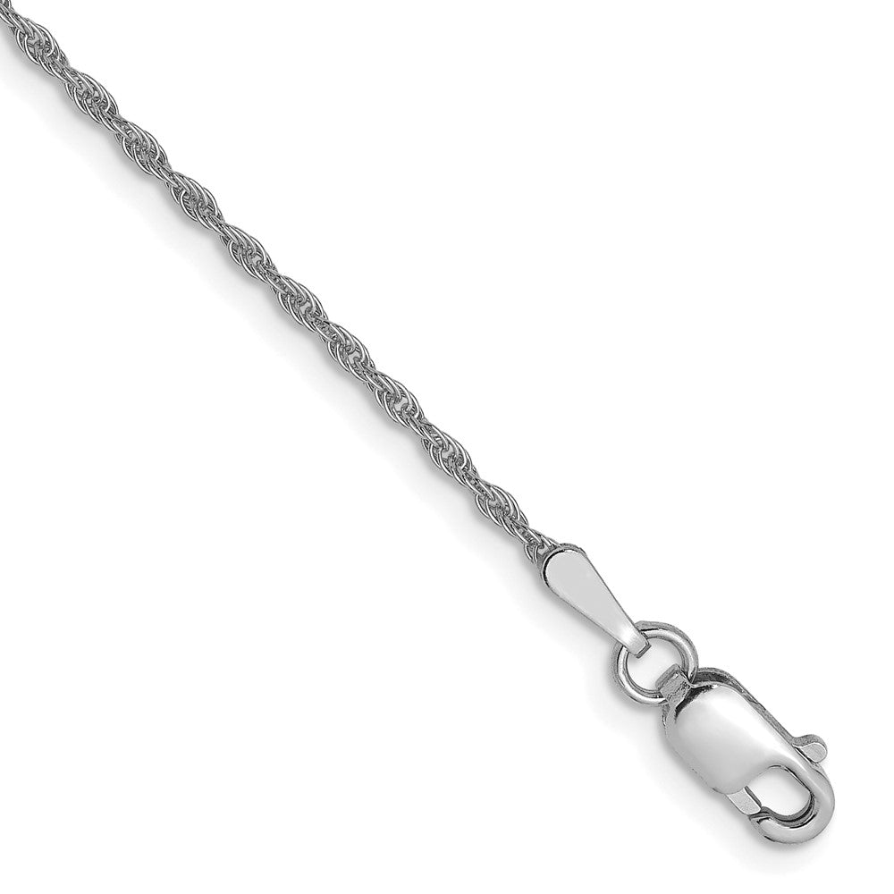 14K White Gold Pendant Rope
