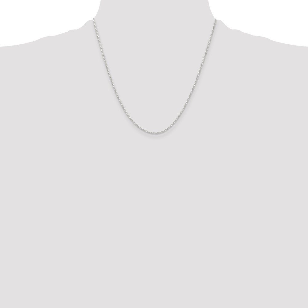Sterling Silver Polished and D/C 1.75mm Mariner Link Chain