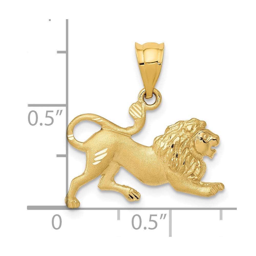 14k Lion Charm Yellow Gold