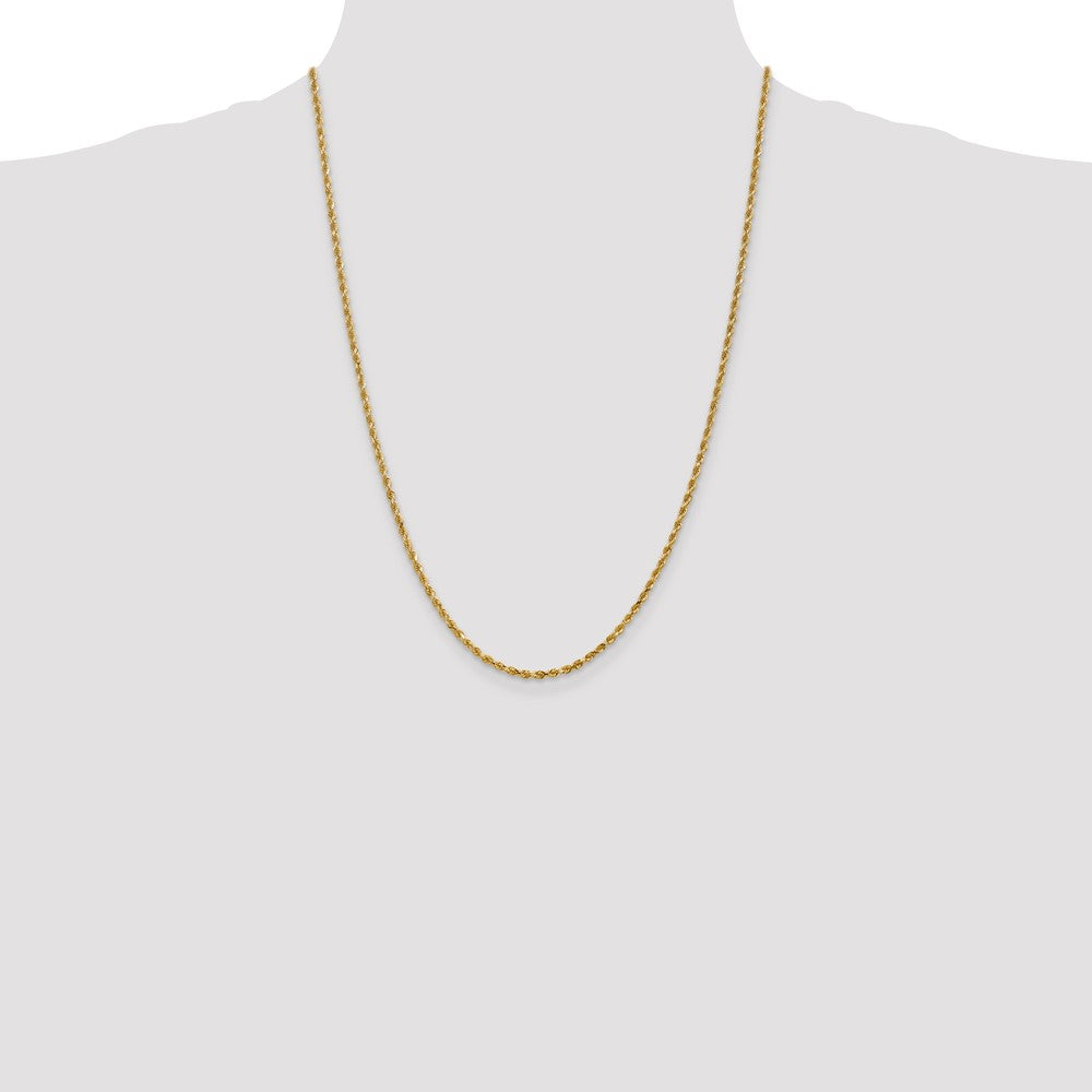 10k 2.25mm Diamond-cut Rope Chain