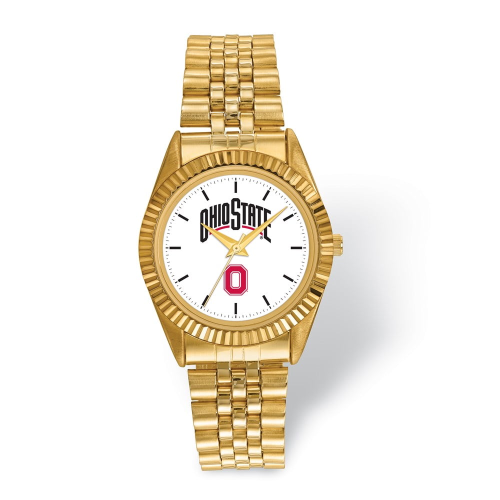 LogoArt Ohio State University Pro Gold-tone Gents Quartz Watch QOSU166