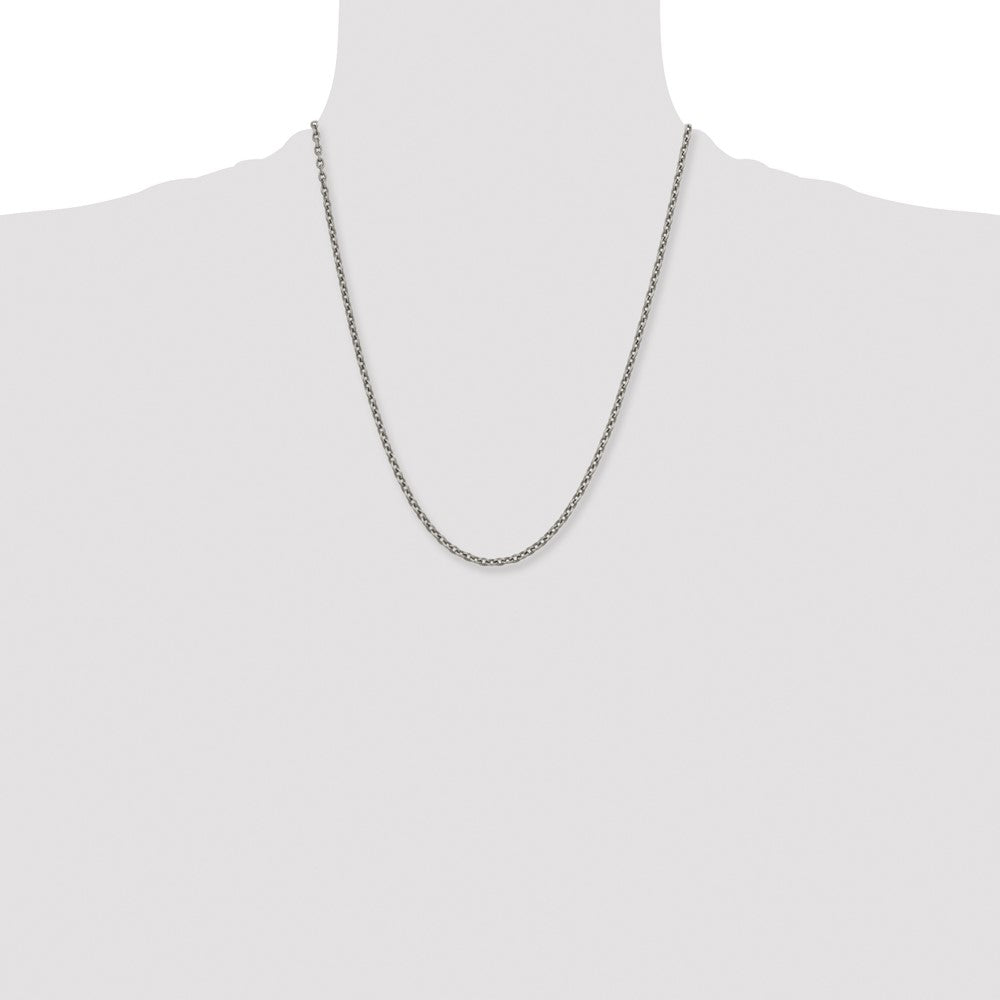 Titanium Polished 3.5mm 22in Cable Chain