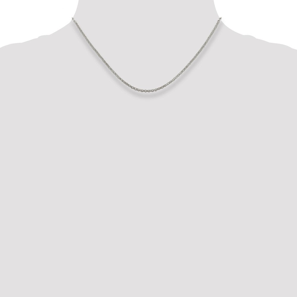 Sterling Silver 2mm Rolo Chain 16 Inches