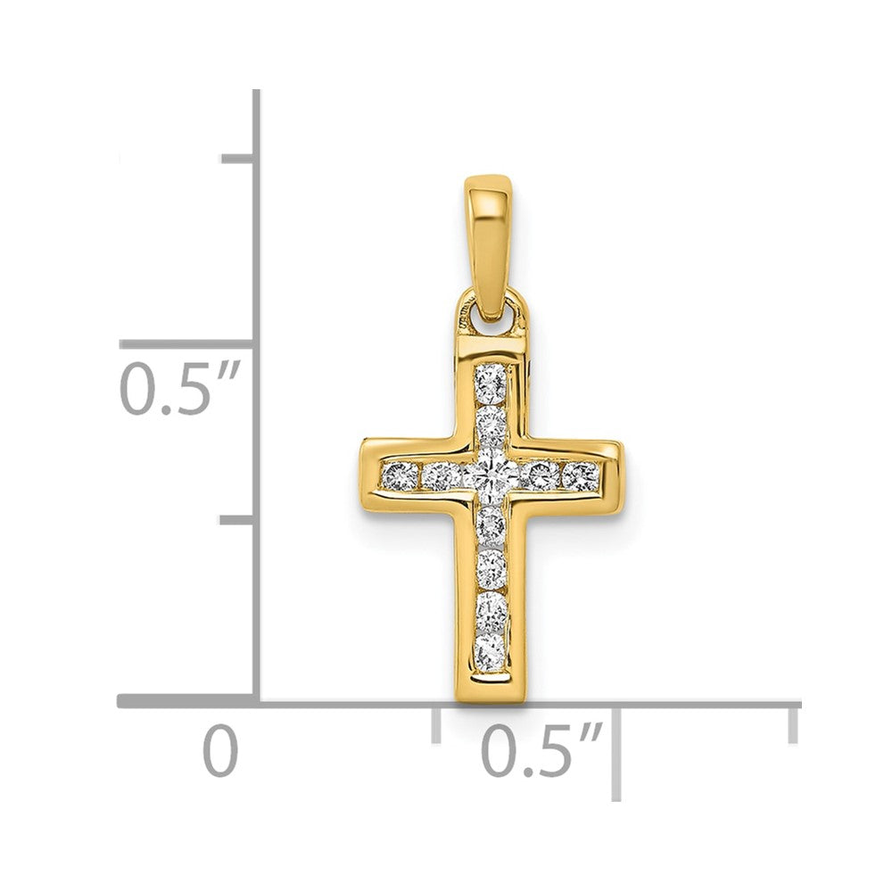 10K 1/6ct. Diamond Latin Cross Pendant