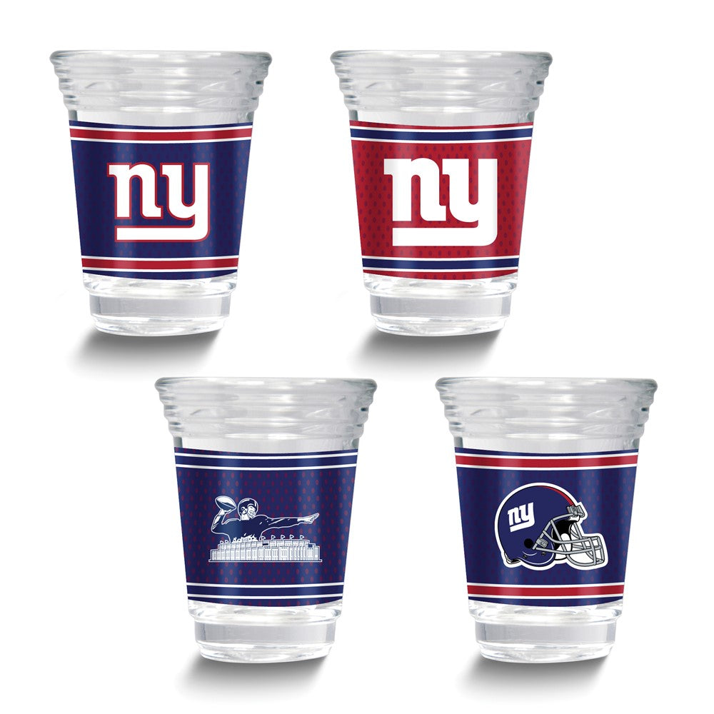 NFL New York Giants 4-piece 2 oz. Shot Glass Set