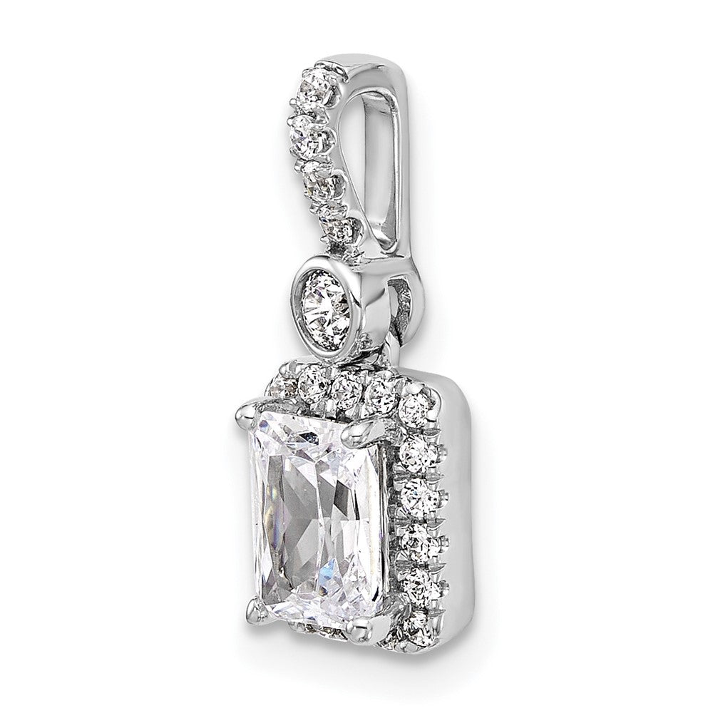 14kw Lab Grown Diamond 0.75ctw Radiant VS/SI+ G+ Necklace