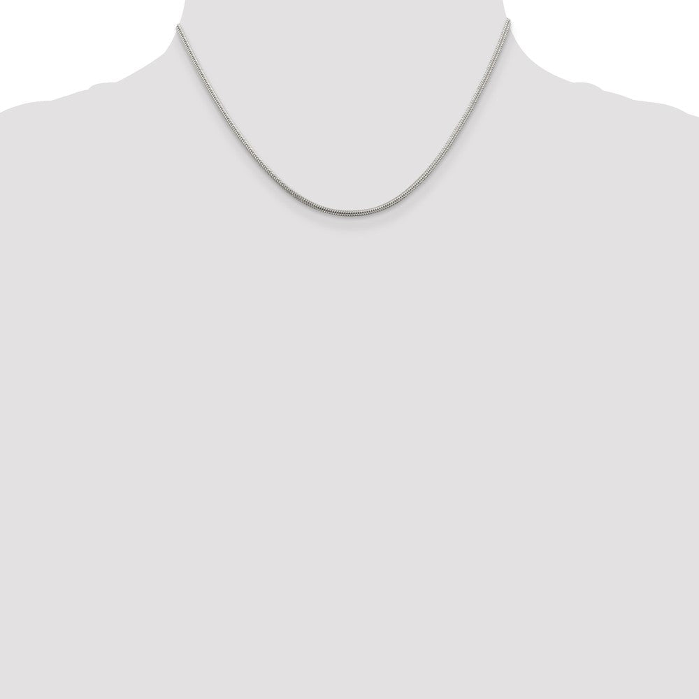 Sterling Silver 1.6mm Round Snake Chain 16 Inches