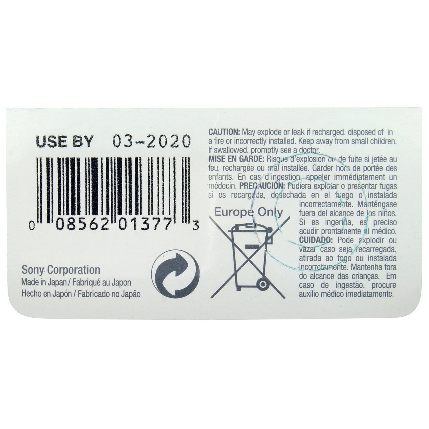 Mini Alkaline LR43 LR Strip 5pk