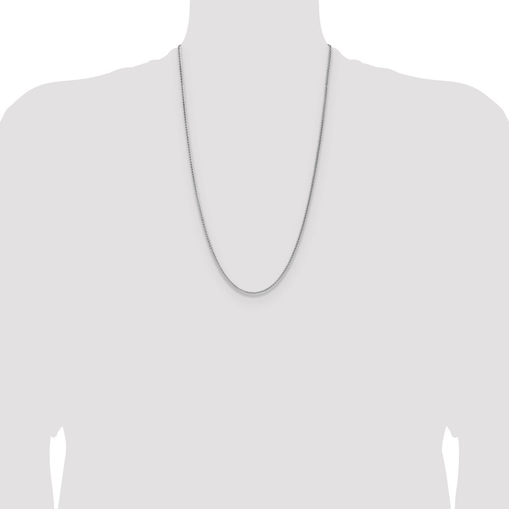 Sterling Silver 2.1mm Diamond-cut Square Spiga Chain