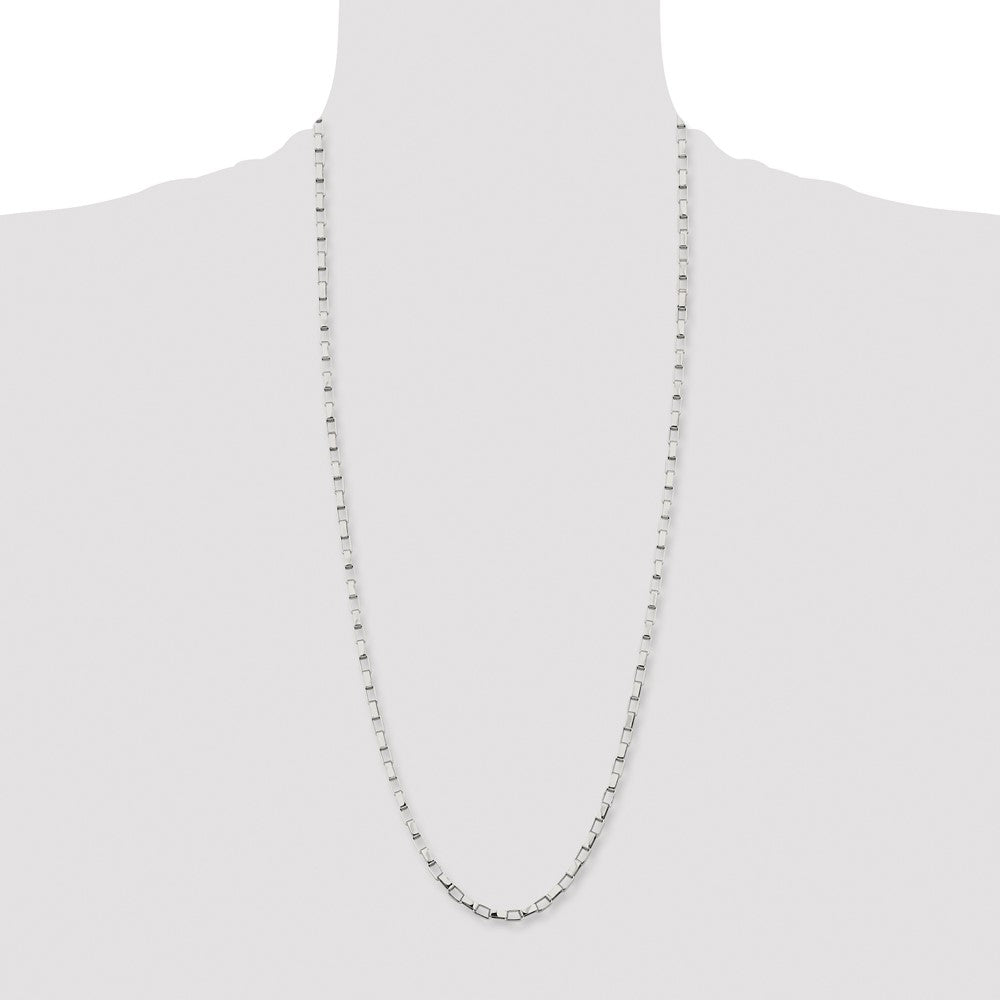 Stainless Steel Polished 4.8mm 30in Square Link Chain