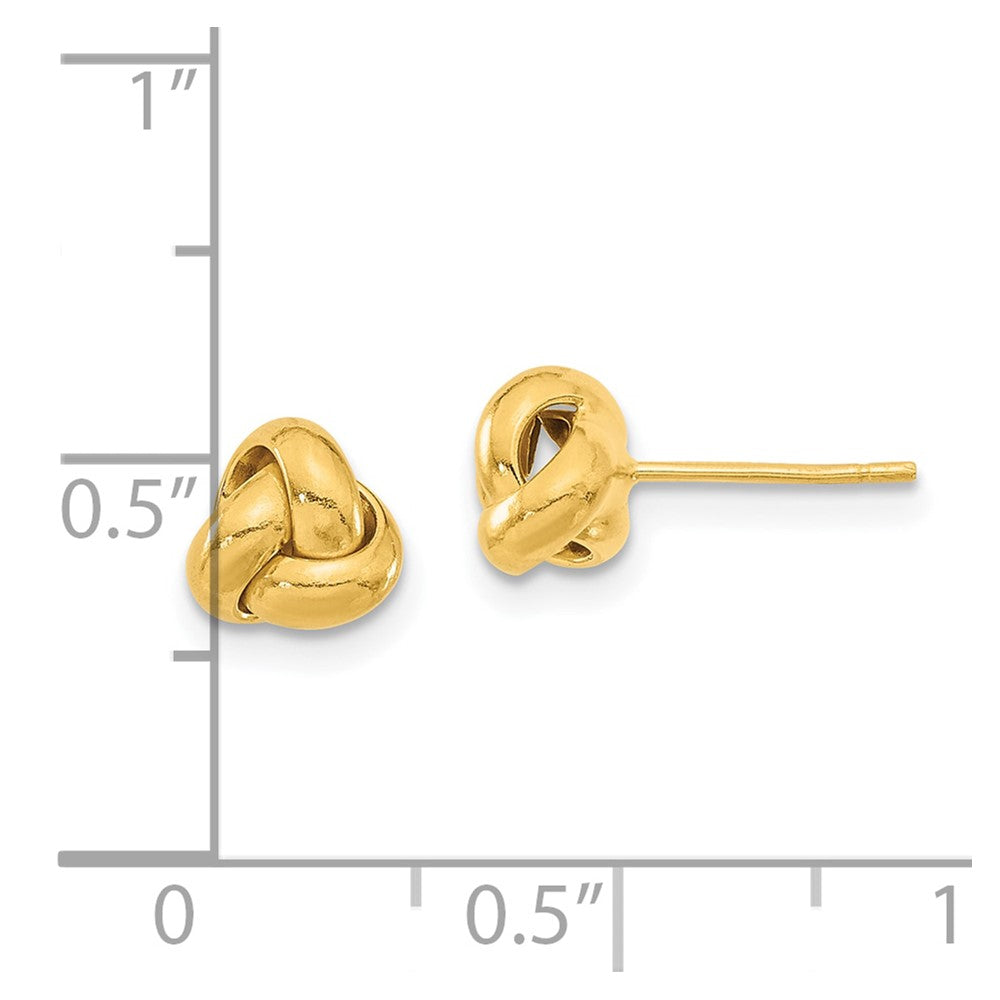 10k Gold Polished Love Knot Post Earrings
