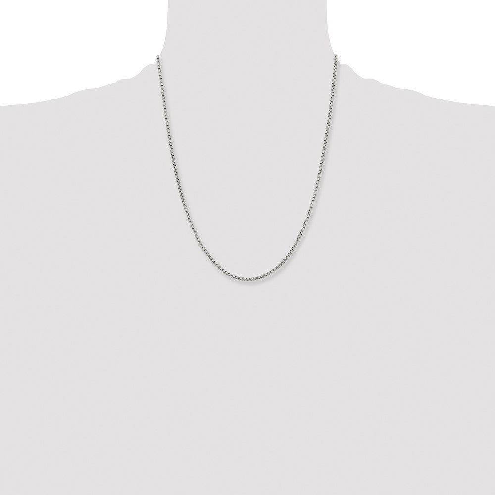 Stainless Steel Polished 2.5mm 22in Fancy Box Chain