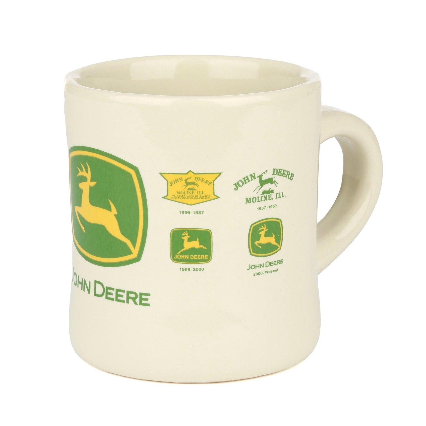 John Deere Historical Logo 8oz Cream Diner Mug 6956