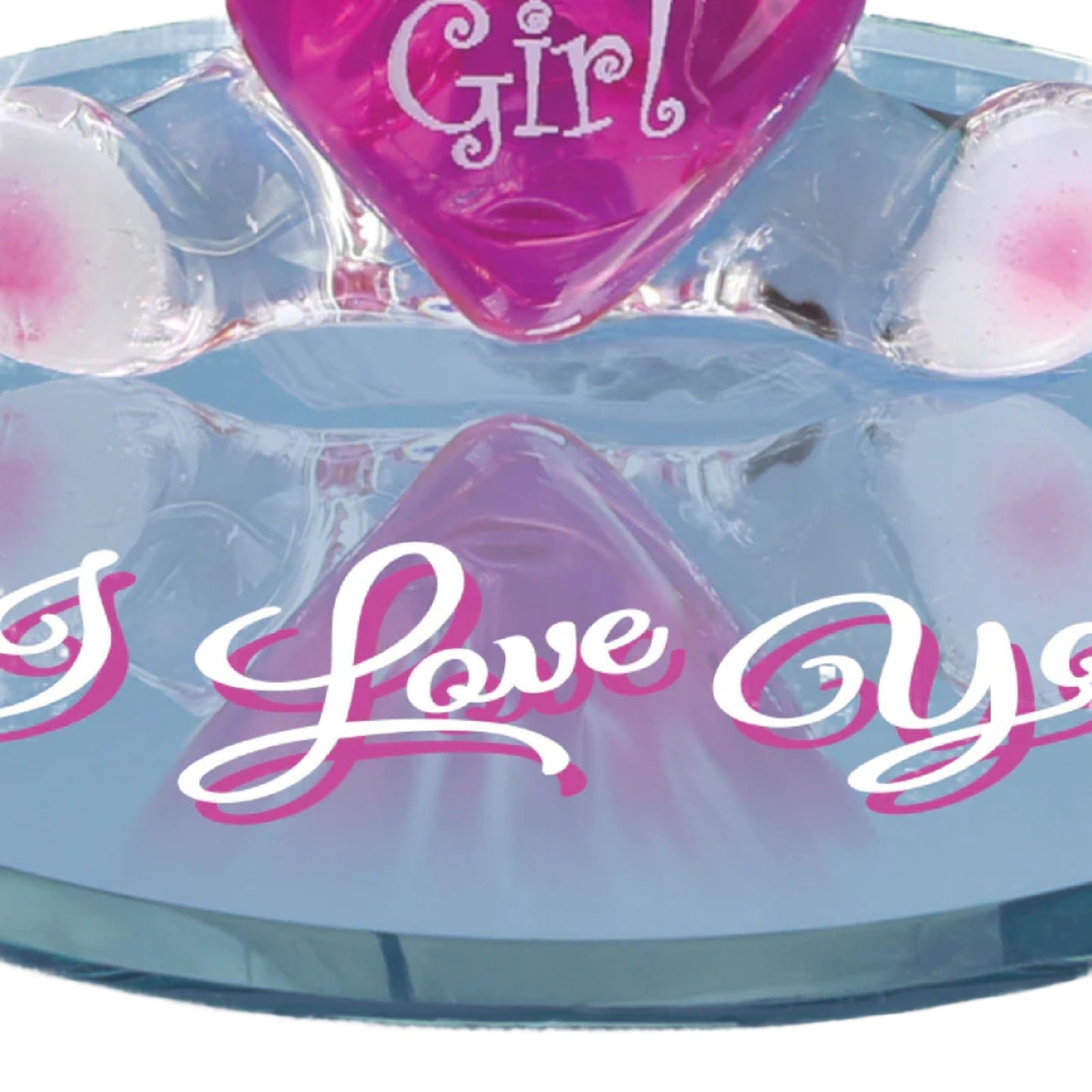 Glass Baron Handcrafted Daddys Girl Bear Glass Figurine