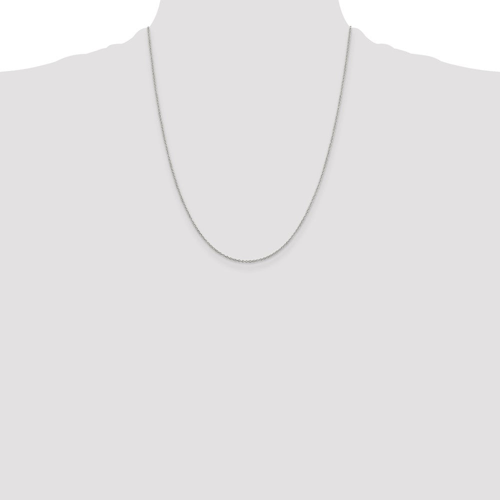 Sterling Silver 1.10mm Forzantine Cable Chain w/4in ext.