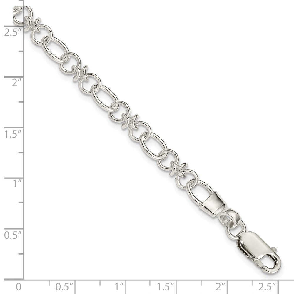 Sterling Silver Fancy Bracelet 7.5 inches