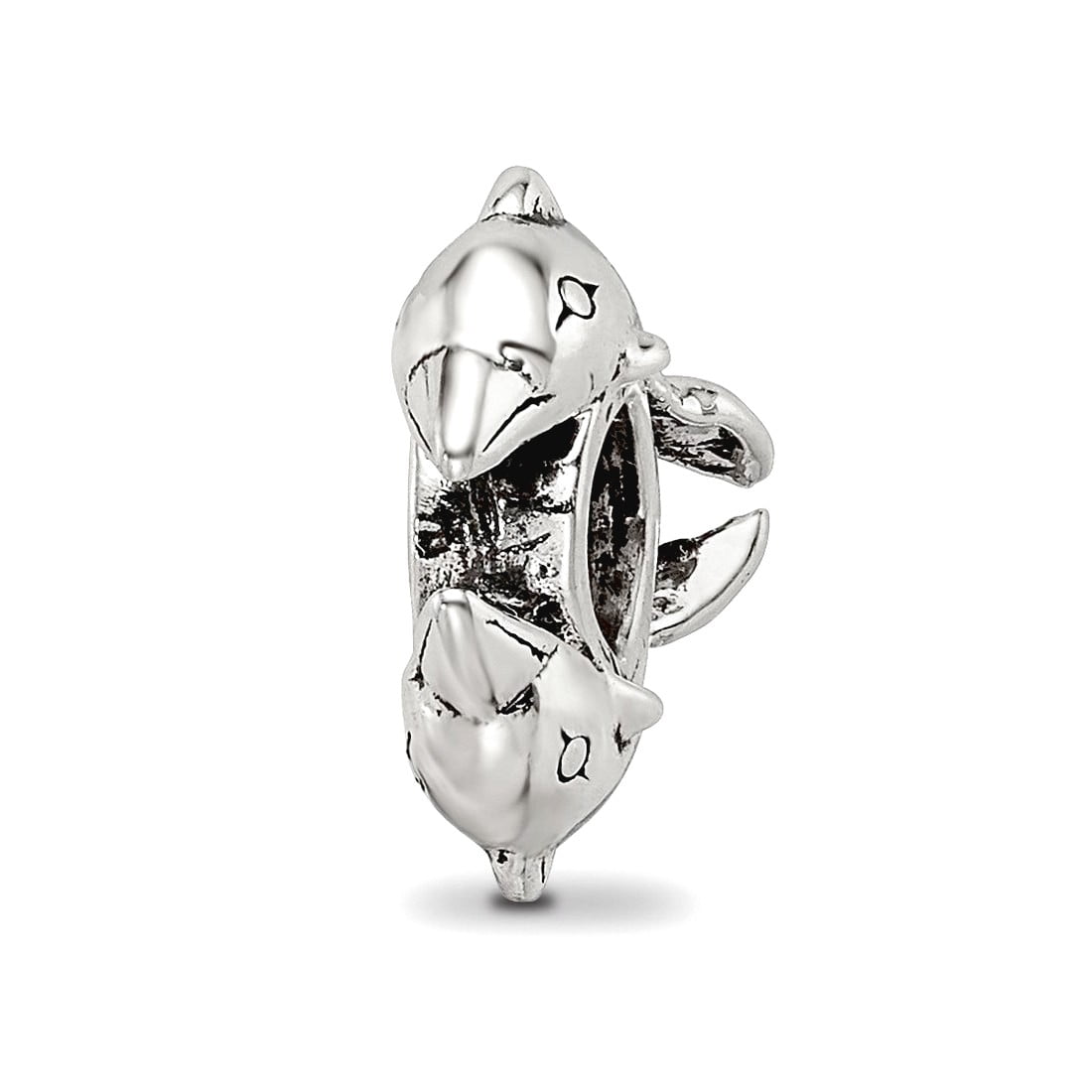 Sterling Silver Reflections 2 Dolphins Bead