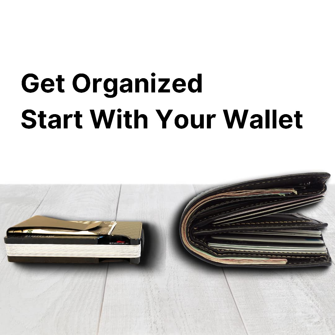 Smart Wallet Carbon Fiber RFID Blocking Card Holder Money Clip Minimalist Slim Pocket Wallet for Men, Gift