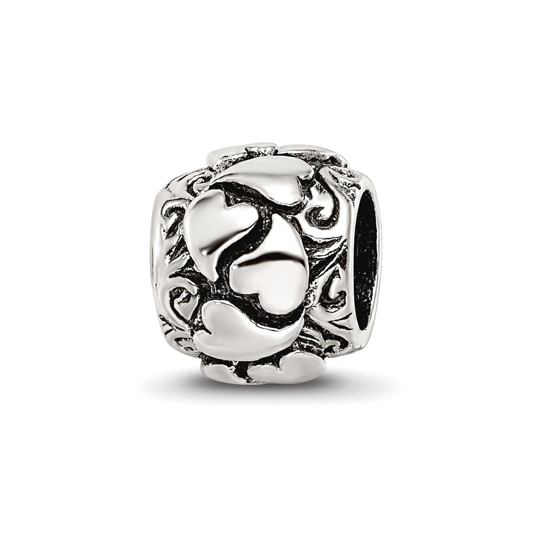 Sterling Silver Reflections Hearts Bead