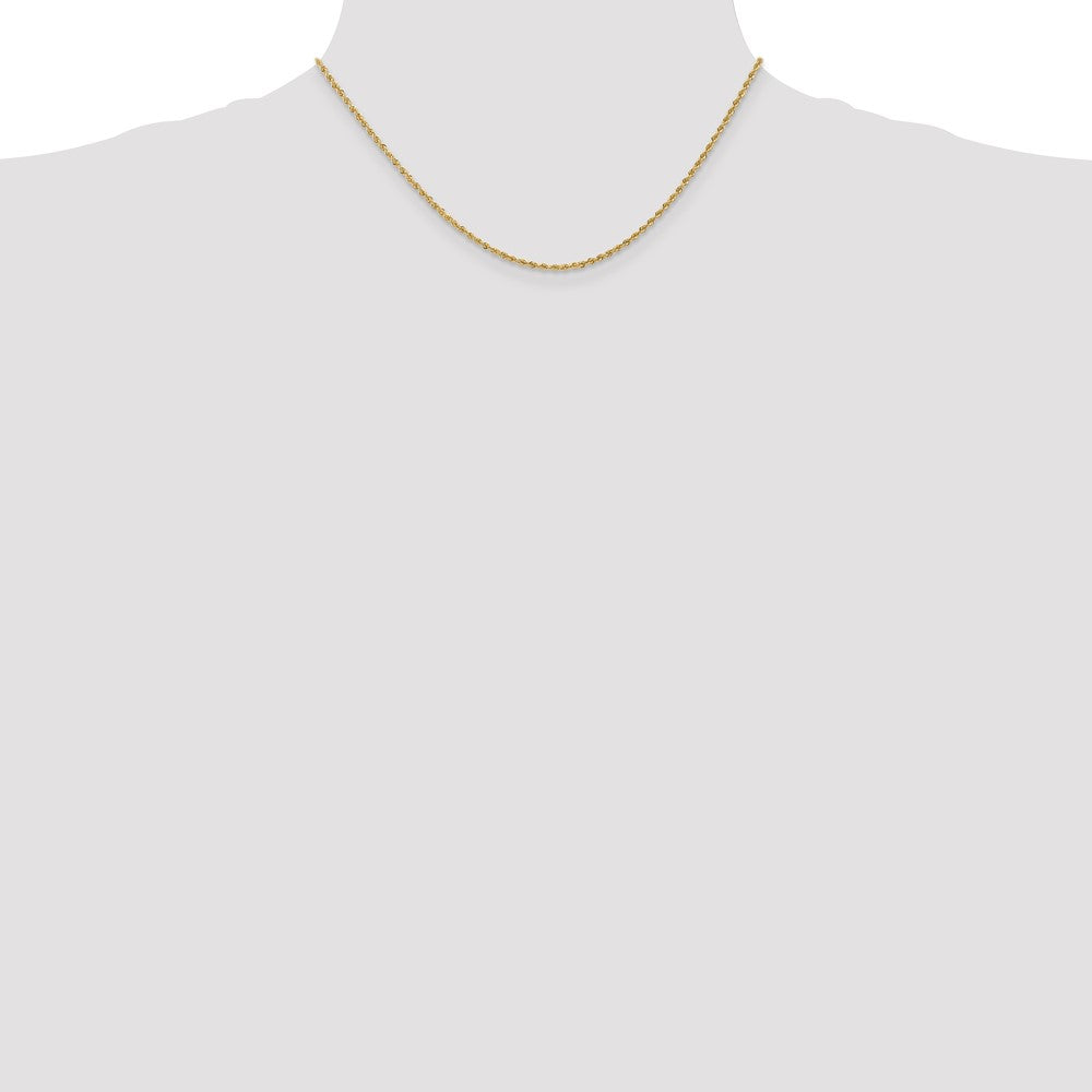 10k 1.6mm Solid Regular Rope Chain