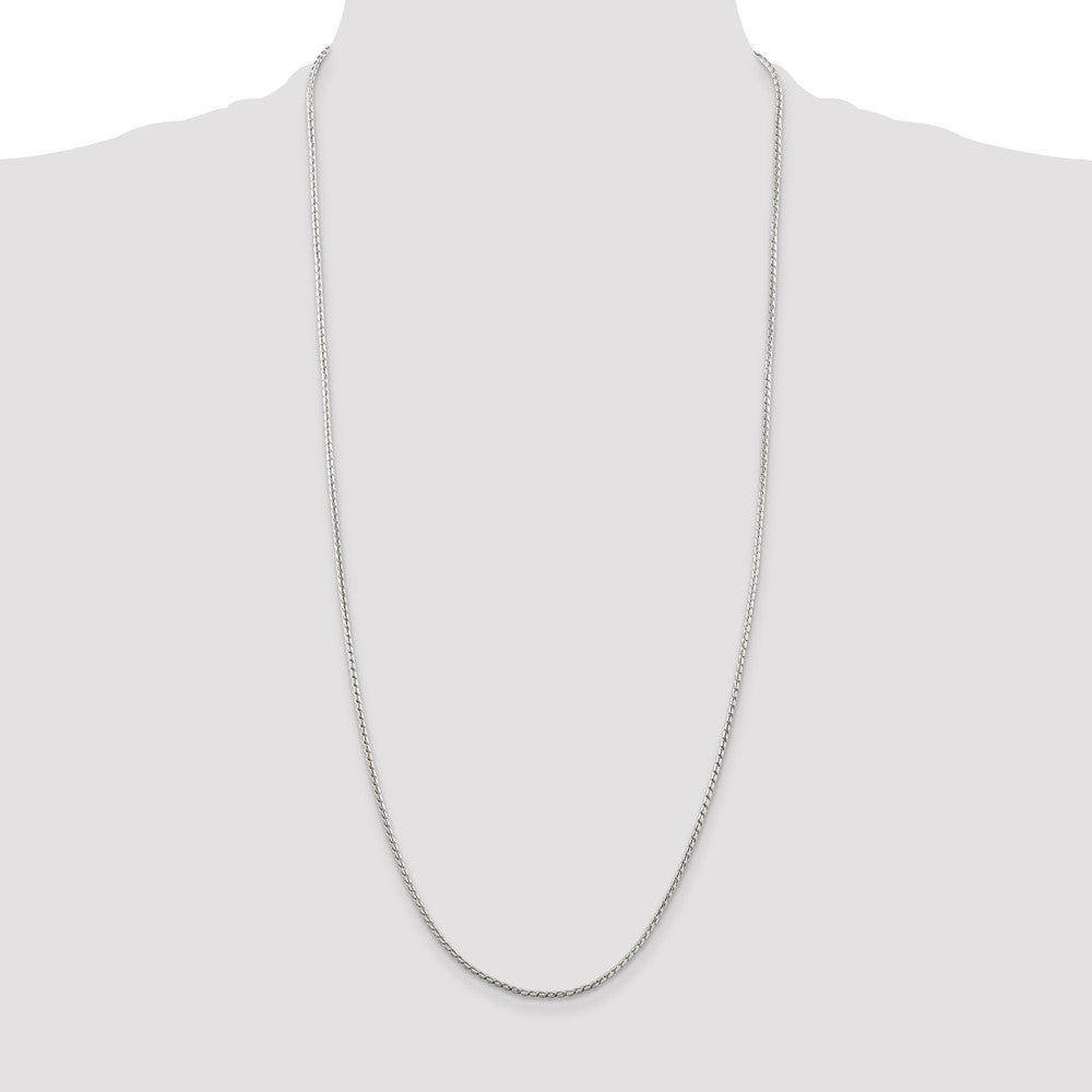 Sterling Silver 1.75mm Round Franco Chain 30 Inches