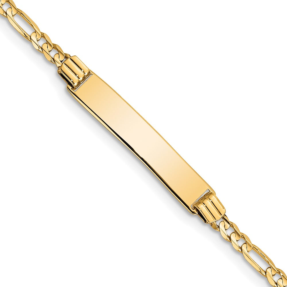 14k Children's Figaro Link ID Bracelet 6 inches