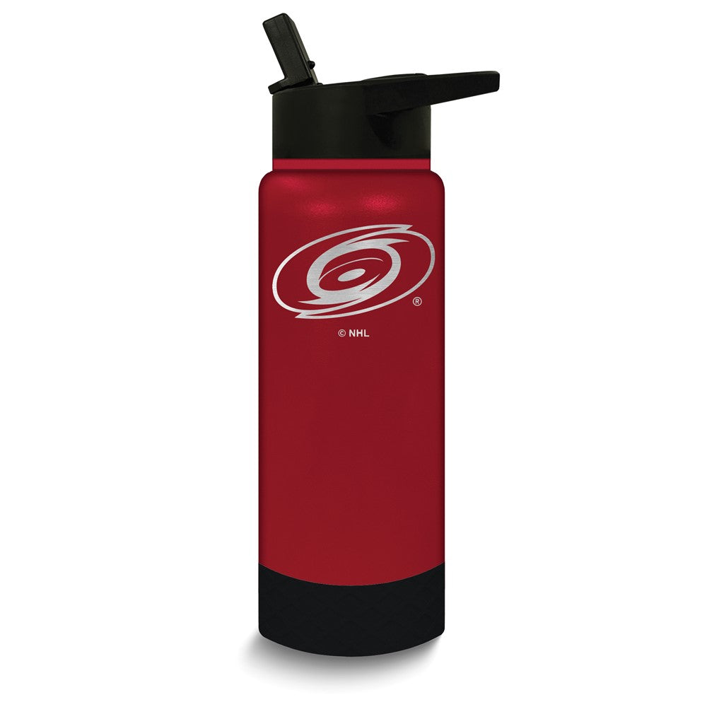 NHL Carolina Hurricanes Stainless Steel Silicone Grip 24 oz. Water Bottle
