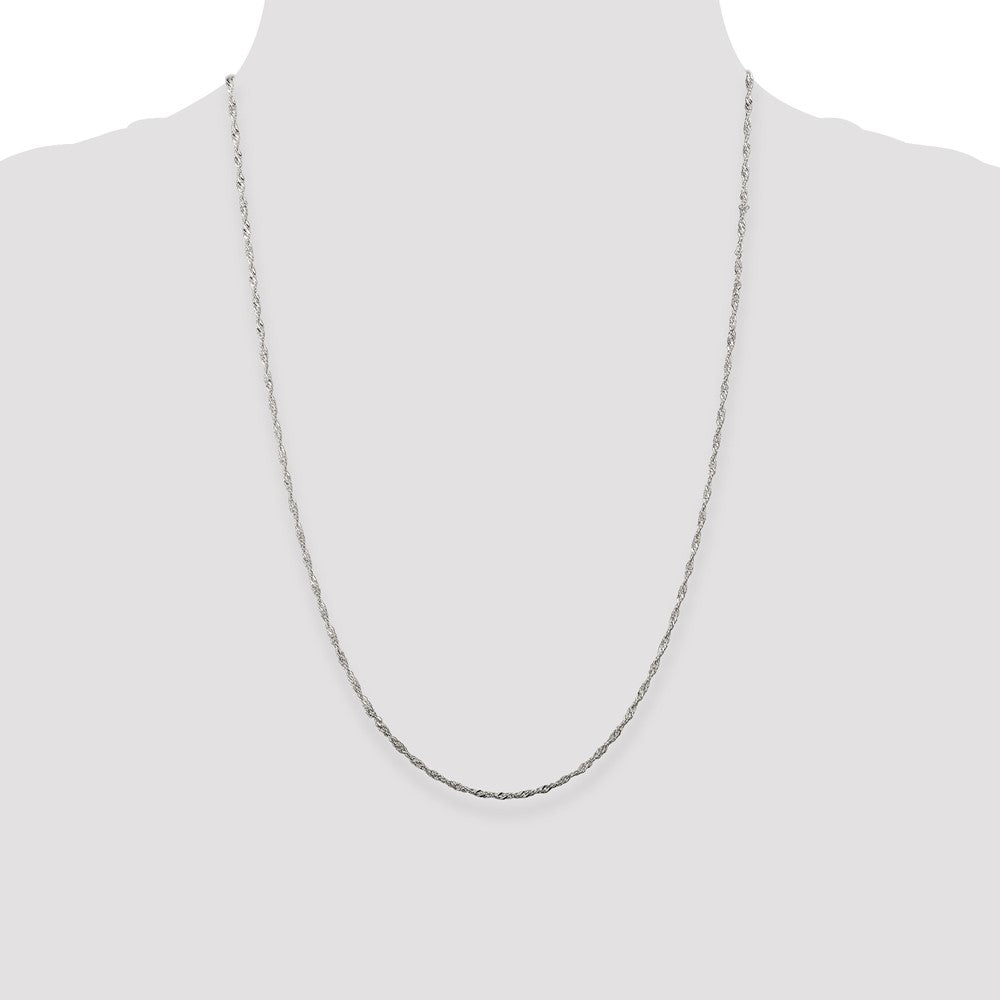 Sterling Silver Rhodium-plated 1.75mm Singapore Chain 24 Inches