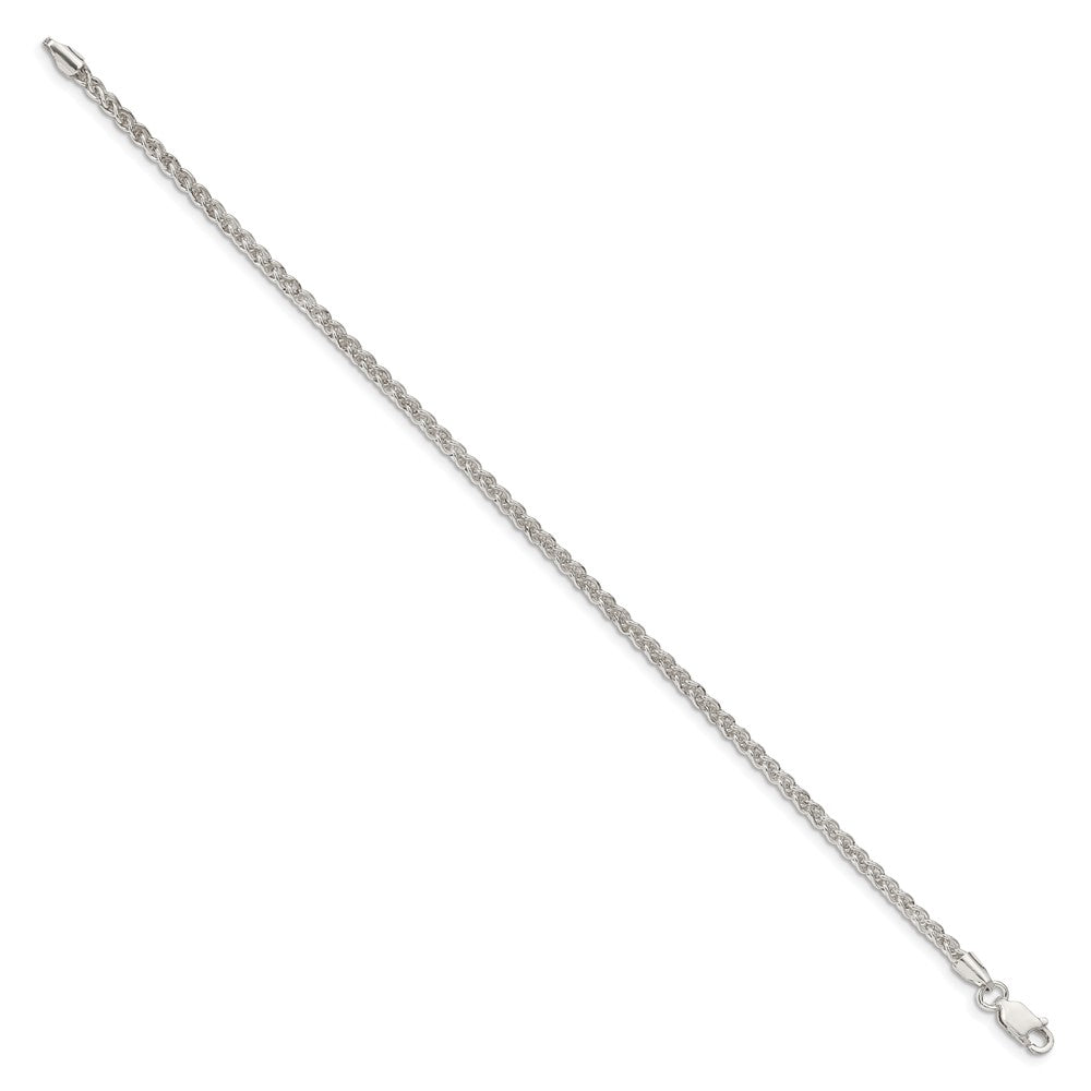 Sterling Silver 2.5mm Round Spiga Chain 7 inches