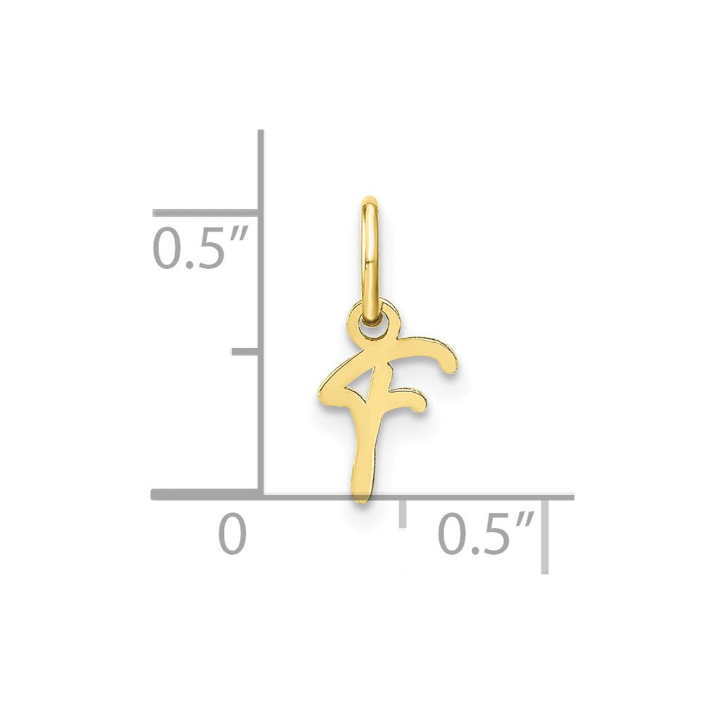 10KY Upper case Letter F Initial Charm