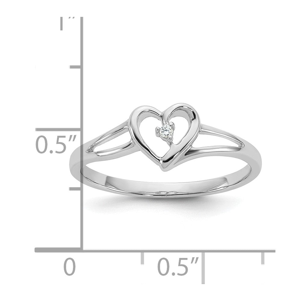 10k White Gold Ring 1-.01 RD DIA. - Mel:F53