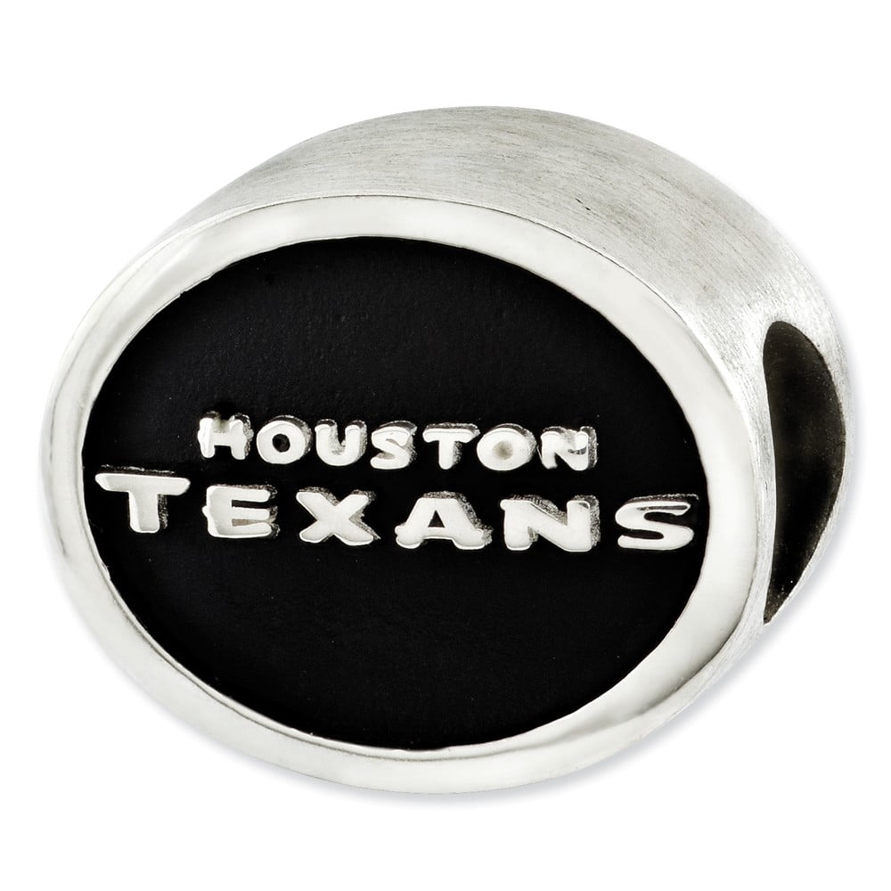 Sterling Silver LogoArt Enameled Houston Texans NFL Bead